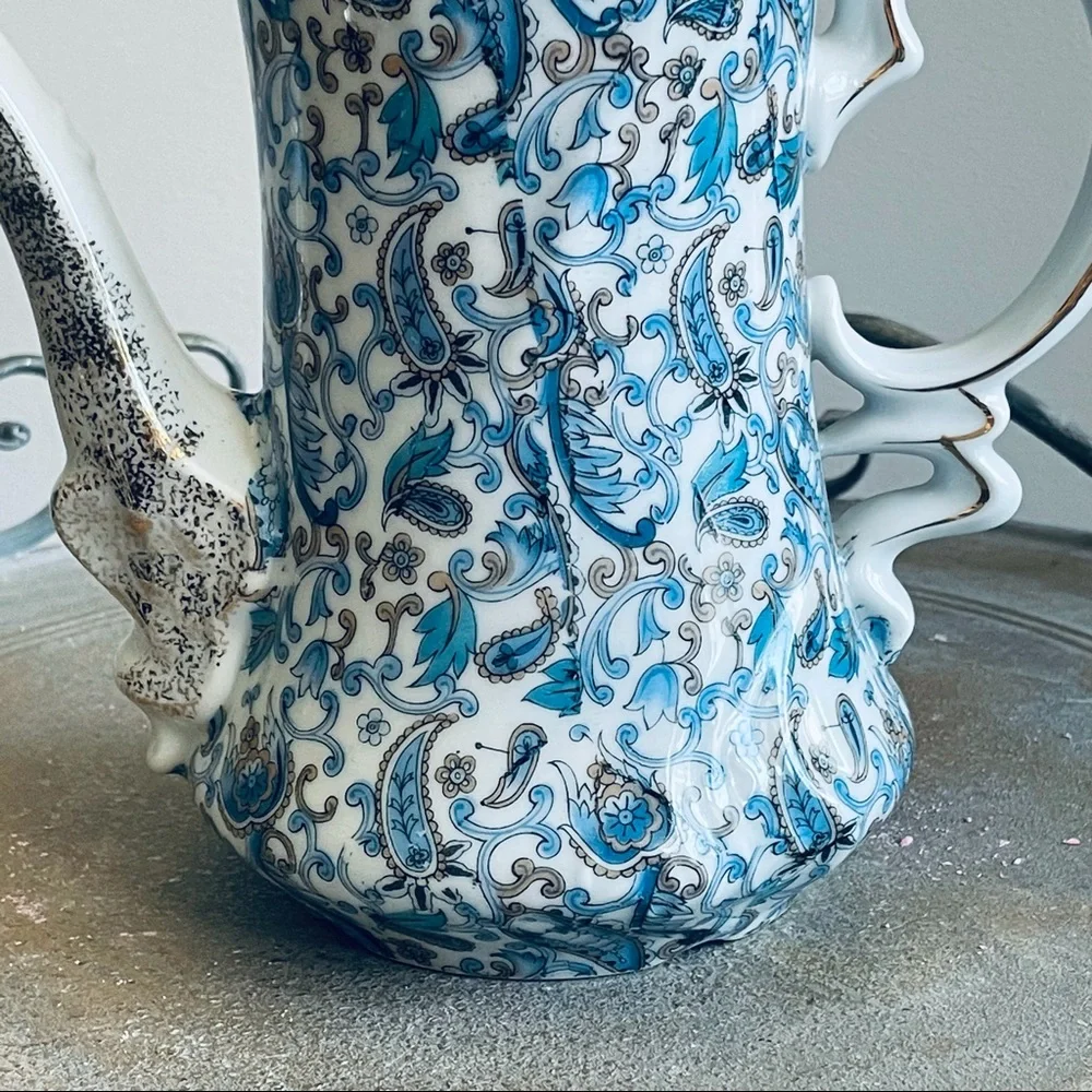 Lefton China Vintage Hand Painted Coffee / Tea  Pot # NE1972